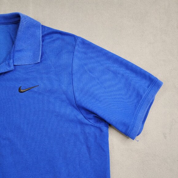 Nike Dri-Fit Golf Polo Shirt Men's Large Royal Blue Athletic Sporty Casual - Picture 4 of 10